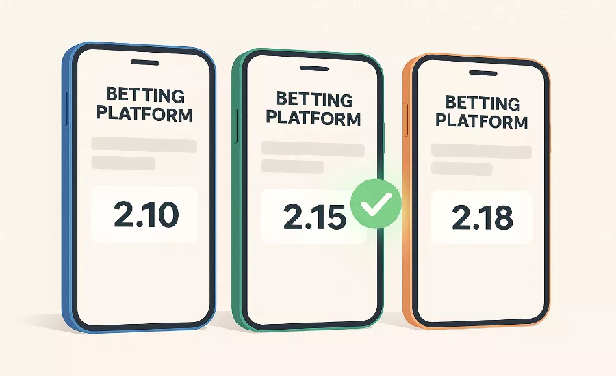 Comparaison visuelle des cotes entre diff&eacute;rentes plateformes de bookmakers sur smartphones