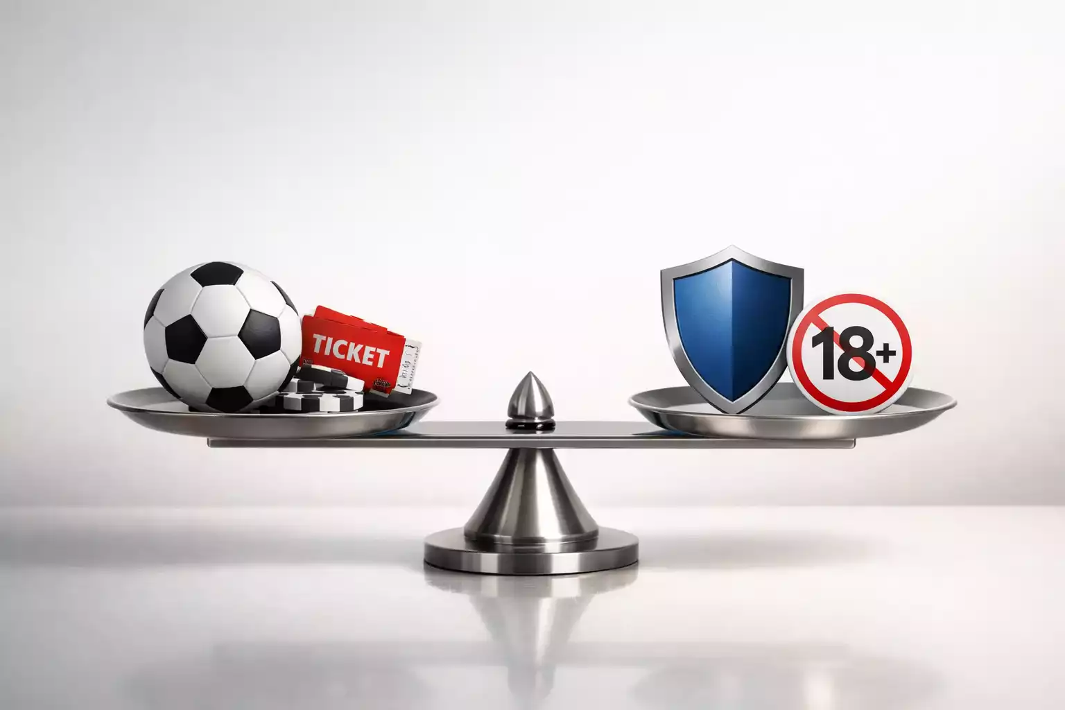 Balance symbolisant l'équilibre entre divertissement et contrôle dans les paris sportifs