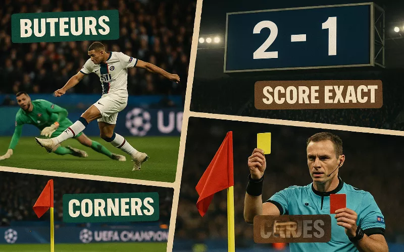 Différents types de paris Champions League illustrés