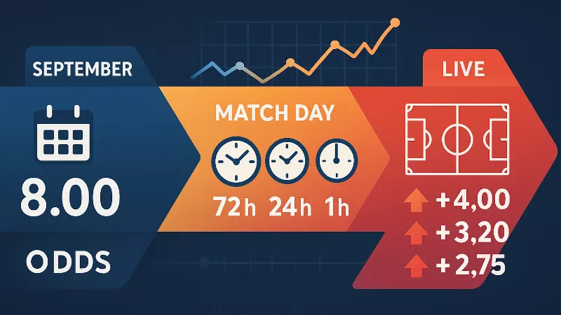 Timeline optimale pour placer ses paris sur la Champions League avec évolution des cotes